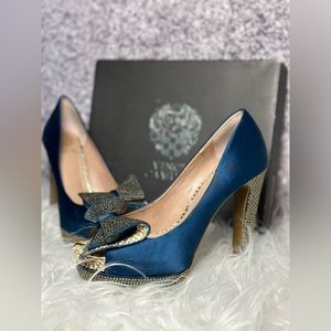 VINCE Camuto Ocean Gold Goddess Luxury Exotic Heels